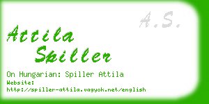 attila spiller business card